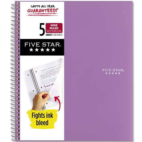 notebook wide ruled|wide ruled notebook five star.